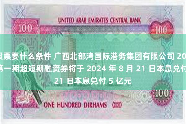 股票要什么条件 广西北部湾国际港务集团有限公司 2023 年度第一期超短期融资券将于 2024 年 8 月 21 日本息兑付 5 亿元