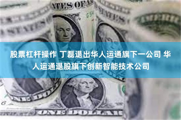 股票杠杆操作 丁磊退出华人运通旗下一公司 华人运通退股旗下创新智能技术公司