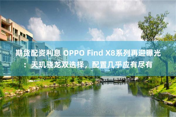 期货配资利息 OPPO Find X8系列再迎曝光：天玑骁龙双选择，配置几乎应有尽有