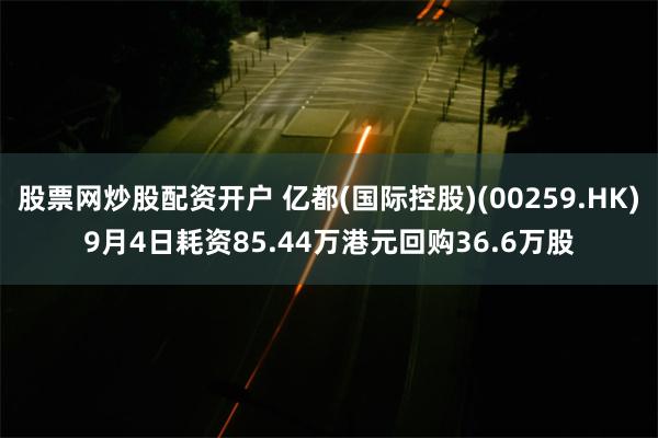 股票网炒股配资开户 亿都(国际控股)(00259.HK)9月4日耗资85.44万港元回购36.6万股