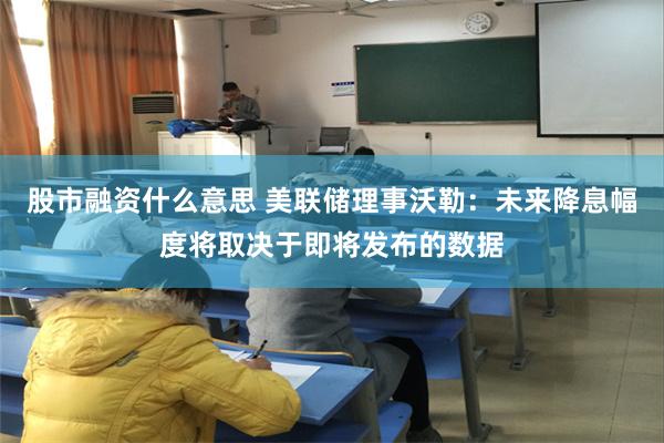 股市融资什么意思 美联储理事沃勒：未来降息幅度将取决于即将发布的数据