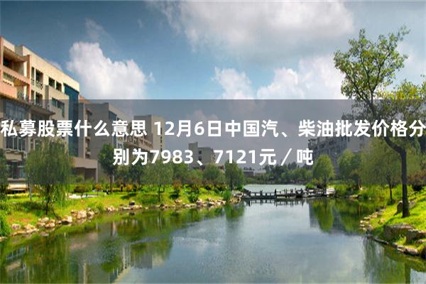 私募股票什么意思 12月6日中国汽、柴油批发价格分别为7983、7121元／吨